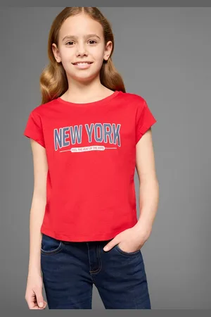 Kidsworld T-Shirt New York - Print Kurzarm, gerade Passform, mit stylischem Druck