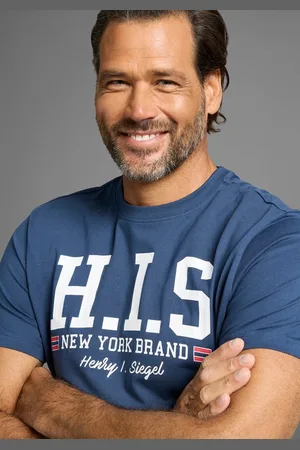 H.I.S T-Shirt mit trendigem Markenlogo im Collage-Look
