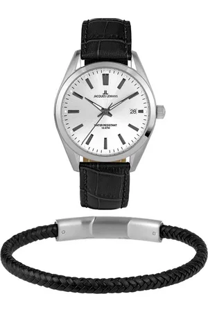 Jacques Lemans Quarzuhr Derby Set, 1-2143B-SET, (Set, 2-tlg., mit Armband), Armbanduhr, Herrenuhr, Datum, Geschenkidee, Lederarmband
