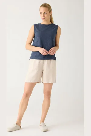 Knowledge Cotton Apparal Shorts POSEY wide mid-rise linen shorts - Verkäufer: www.glore.de