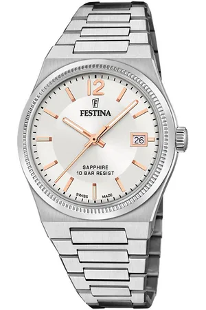 Festina Quarzuhr Rivé Collection F20035/2, Armbanduhr, Damenuhr, Swiss Made, Saphirglas, bis 10 bar wasserdicht