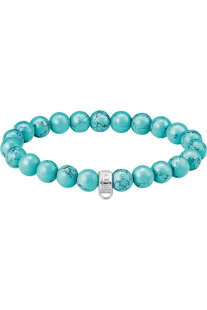 Thomas Sabo Charm-Armband Charm Club: Bead-Armband imitierter Türkis, X0293-404-17-L19, mit Türkis-Imitat