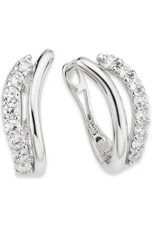 Bruno Banani Paar Creolen Schmuck Geschenk Silber 925 Ohrschmuck Ohrringe, mit Zirkonia (synth)