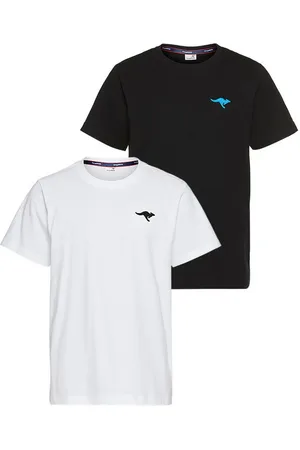 KangaROOS T-Shirt 2er Pack T-Shirts mit kleiner Stickerei (Packung, 2-tlg), 2 T-Shirts mit Stickerei