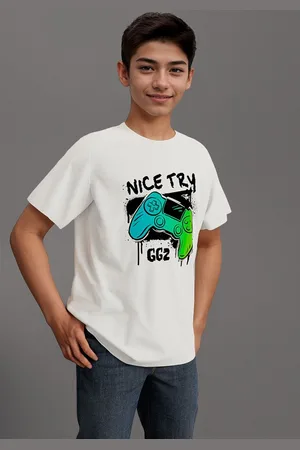 Kidsworld T-Shirt Gamer-Druck: NICE TRY, cooler Gamer-Print