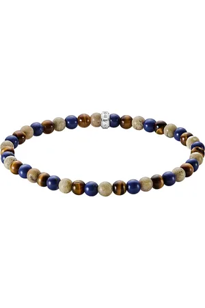 Thomas Sabo Armband Bead Armband, A2183-531-7-L21, mit Lapislazuli-Imitat, Tigerauge, Jaspis