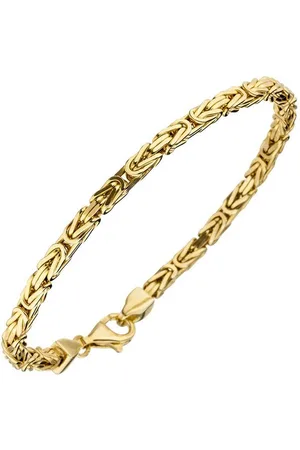 Jobo Armband, Königsarmband 925 Silber vergoldet 21 cm