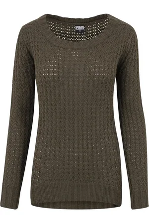 Urban classics Rundhalspullover Damen Ladies Long Wideneck Sweater (1-tlg)