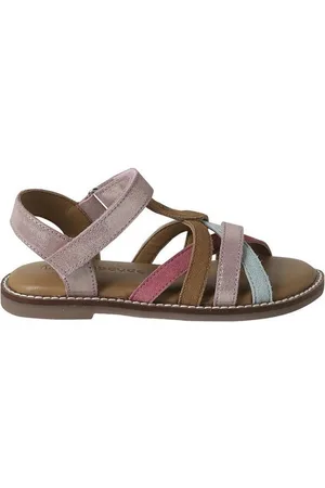 Vertbaudet Kinder Ledersandalen mit Klett und bunten Riemchen Sandale - Verkäufer: