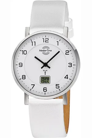 Master Time Funkuhr mit weißem Lederband - Verkäufer: uhrcenter