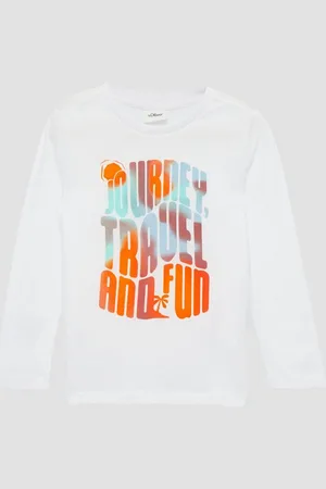 QS by s.Oliver Langarmshirt Jersey-Longsleeve mit Frontprint - Verkäufer: