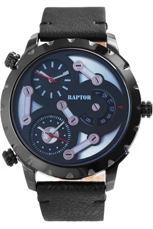 Raptor Quarzuhr Tripple Herrenuhr "Tripple" mit Echt Lederband, 3 Uhrwerke - Verkäufer: Shaghafi GmbH