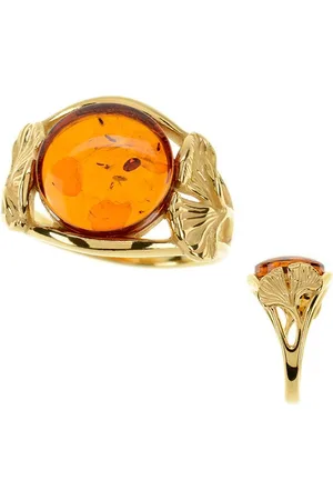 Cavill Silberring Polnischer Baltischer Bernstein Goldplattierter Silberring, 1,6ct (1-tlg) - Verkäufer: Juwelo Deutschland GmbH