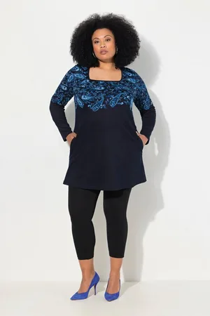 Ulla Popken Longshirt Longshirt A-Linie Carree-Ausschnitt Langarm - Verkäufer: Popken Fashion Group