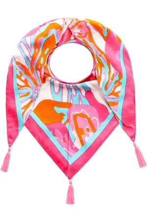 Zwillingsherz Modetuch "Big Flower", mit Tasseln und Blumenmuster