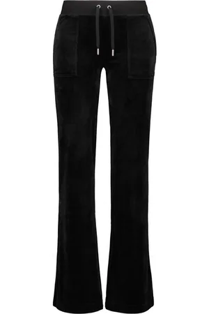 Juicy Couture Sweathose LAYLA LOW RISE POCKETED FLARE PANT Damen Trainingshose Damen, Sweathose, Velour, Jogginghose mit Glitzer, Sale