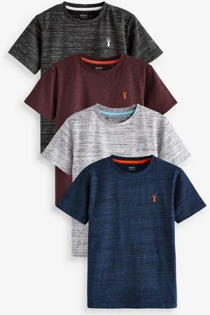 Next T-Shirt 4er-Pack Kurzarm-T-Shirts mit Hirsch-Stickerei (4-tlg) - Verkäufer: Germany GmbH
