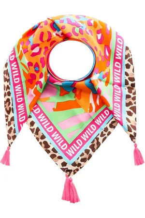 Zwillingsherz Modetuch "Wild Tropical Leo", mit Leoparden und Tasseln