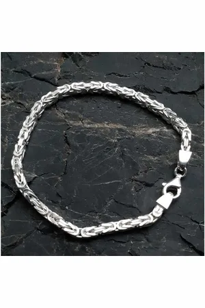 HOPLO Silberarmband Silberkette Königskette Länge 19cm - Breite 3,0mm - 925 Silber - Verkäufer: Holzenplotz