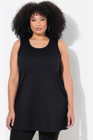 Ulla Popken Longtop Top A-Linie Rundhalsausschnitt ärmellos - Verkäufer: Popken Fashion Group