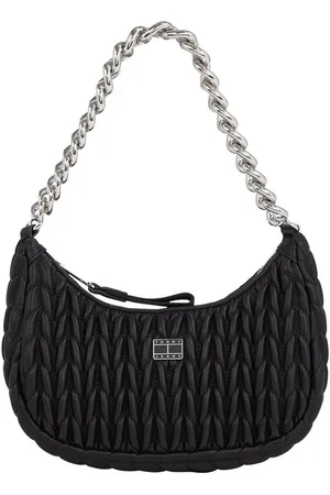 Tommy Hilfiger Umhängetasche TJW ICONIC SHOULDER QUILTED, Damen Schultertasche, Tragetasche mit Zierketten-Henkel