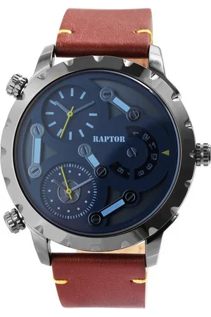 Raptor Quarzuhr Tripple Herrenuhr "Tripple" mit Echt Lederband, 3 Uhrwerke - Verkäufer: Shaghafi GmbH