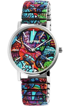 Raptor Quarzuhr Colorful Edition mit Edelstahlzugarmband, 3 ATM, Mineralglas - Verkäufer: Shaghafi GmbH