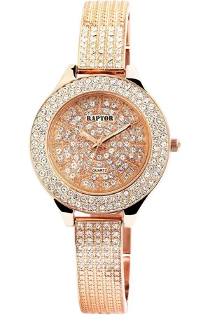 Raptor Quarzuhr Suela mit Metallarmband, Strasssteine, Mineralglas - Verkäufer: Shaghafi GmbH