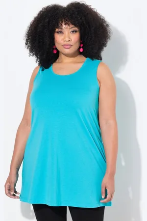 Ulla Popken Longtop Top A-Linie Rundhalsausschnitt ärmellos - Verkäufer: Popken Fashion Group