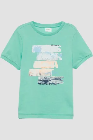 QS by s.Oliver Kurzarmshirt T-Shirt mit Frontprint - Verkäufer: