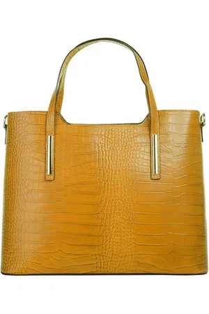 Cluty Henkeltasche, echt Leder, Made in Italy