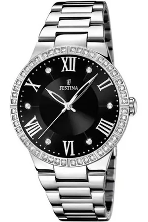 Festina Quarzuhr F16719/2 Damen-Uhr Boyfriend Analog Quarz mit Edelstahl-Armband - Verkäufer: Karat24