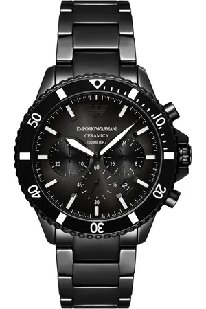 Emporio Armani Chronograph AR70010, Quarzuhr, Armbanduhr, Herrenuhr, Keramik, analog, Tag
