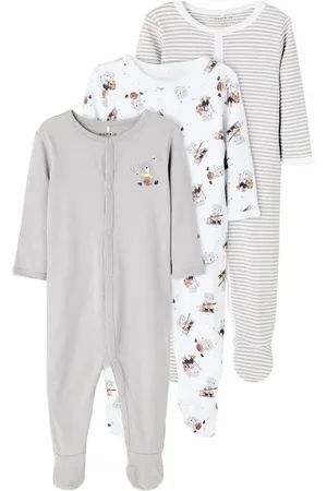NAME IT Strampler Baby Unisex 3er Pack Strampler mit Fuß Bärchen Alloy-92 (Packung, 3-tlg., 3er-Pack) - Verkäufer: Schnubby-de