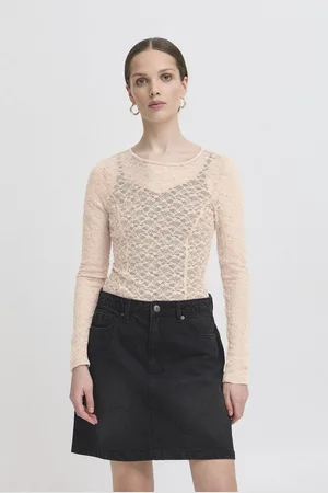 Ichi Langarmshirt IXLACEY Modernes Oberteil mit Ausbrenner - Verkäufer: meinemarkenmode