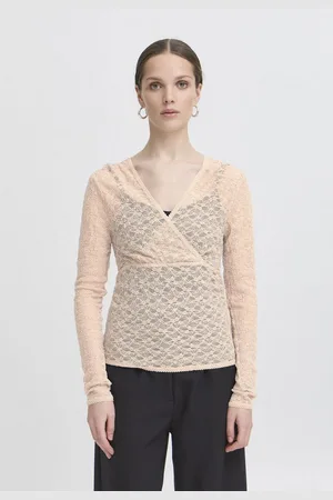 Ichi V-Shirt IXLACEY modisches Oberteil in Spitzen-Optik - Verkäufer: meinemarkenmode