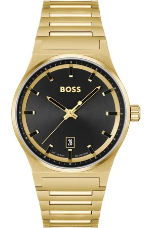 HUGO BOSS Quarzuhr CANDOR 1514077, Herrenuhr, Damenuhr, Armbanduhr, Datum, Edelstahlarmband