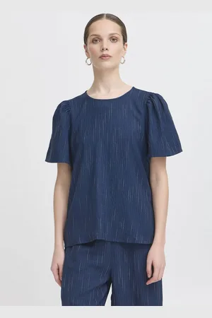 Ichi Rundhalsshirt IXREMI Modisches Oberteil mit Puffärmeln - Verkäufer: meinemarkenmode