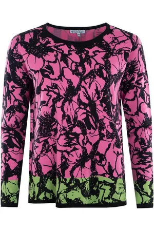 HAJO Rundhalspullover Pullover Blütendruck - Verkäufer: Mode
