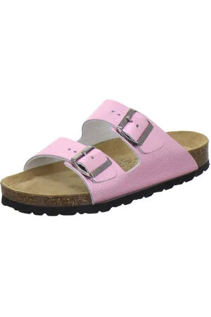 Afs 210033 Zweischnaller Pantolette für Damen mit Fußbett, bequeme Sandalen aus Leder - Verkäufer: