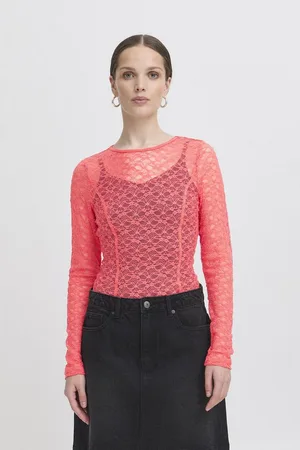 Ichi Langarmshirt IXLACEY Modernes Oberteil mit Ausbrenner - Verkäufer: meinemarkenmode