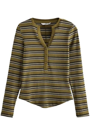 Next Langarmshirt Langärmeliges Henley-Oberteil mit Zierknopf (1-tlg) - Verkäufer: Germany GmbH