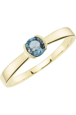 Luigi Merano Goldring mit Blautopas London Blue, Gelbgold 585