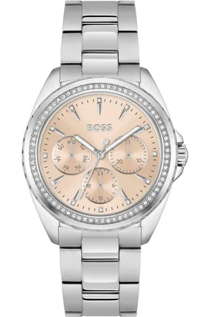 HUGO BOSS Multifunktionsuhr ATEA 1502732, Quarzuhr, Damenuhr, Armbanduhr, Glaskristalle, Datum