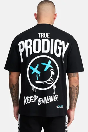 Trueprodigy Oversize-Shirt Kenji Logoprint Rundhals dicker Stoff - Verkäufer: