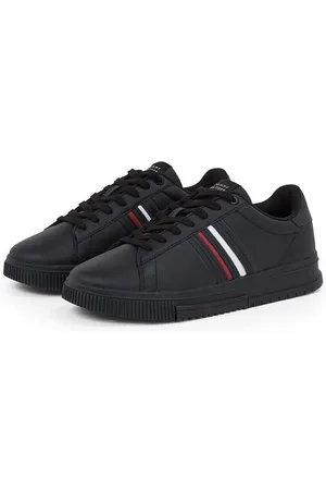 Tommy Hilfiger MODERN CUPSOLE STRIPES LTH Plateausneaker, Freizeitschuh, Halbschuh, Schnürer mit seitlichen Streifen
