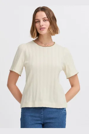 Atelier Rêve Rundhalsshirt IRELLEN detailreiches Strick-Shirt mit Schlüssellochausschnitt - Verkäufer: meinemarkenmode