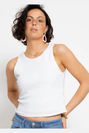 SASSYCLASSY T-Shirt Klassisches fein geripptes Top Damen mit Rundhals Tank Top in feiner Rippstruktur Doppellagig Elegant Schwarz Beige - Verkäufer: