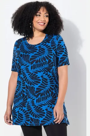 Ulla Popken Longshirt Longshirt A-Linie Rundhalsausschnitt Halbarm - Verkäufer: Popken Fashion Group