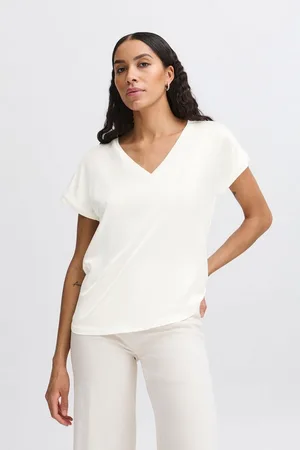 B YOUNG V-Shirt BYSELITA elegantes Shirt mit Glanzeffekt - Verkäufer: meinemarkenmode
